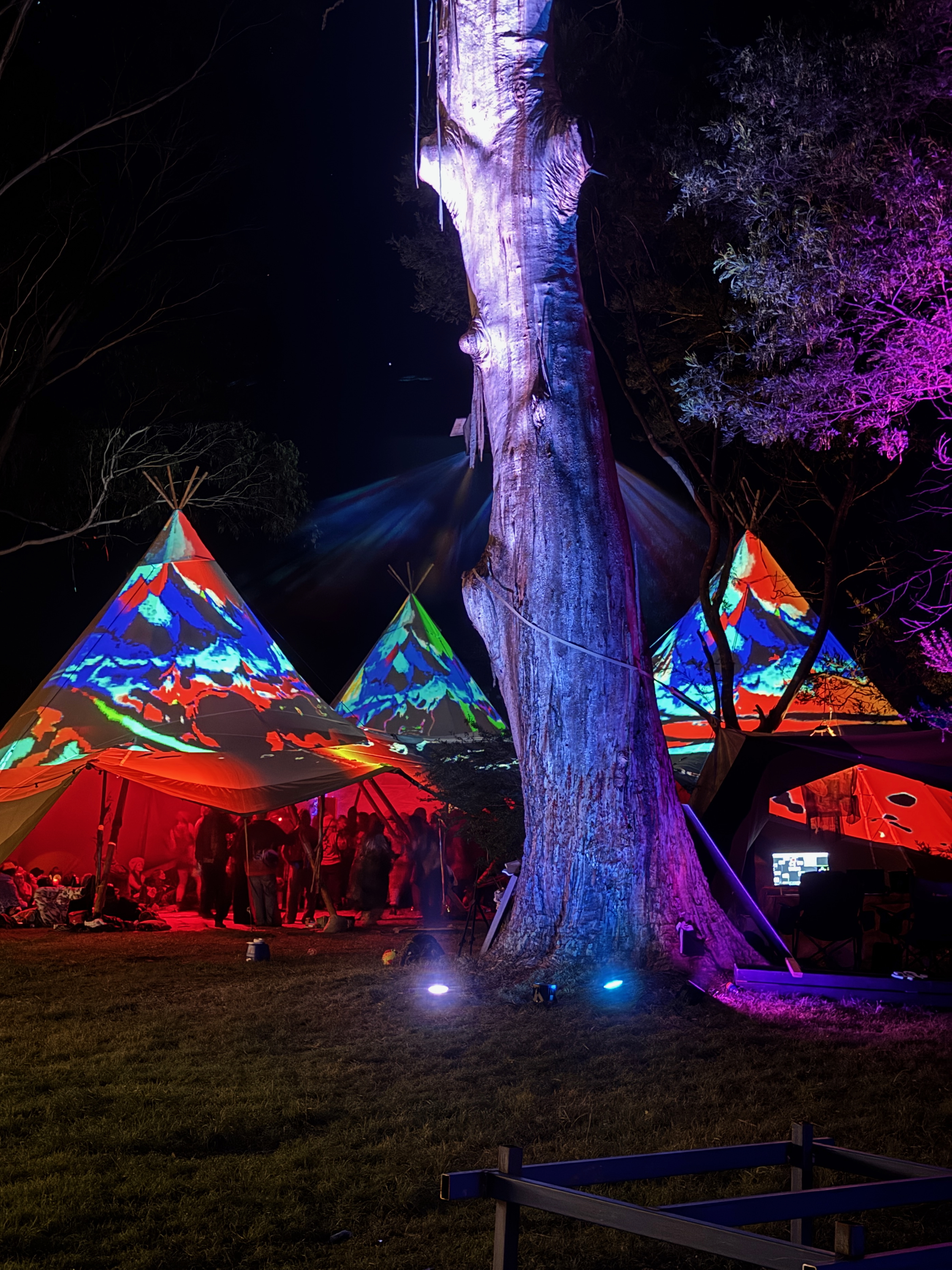 Weaselstock stage at night